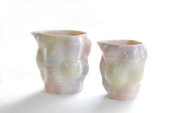 Jonathan Keep, 3d ceramic printed - Blossom Jugs
