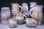 Jonathan Keep. Colourful jugs